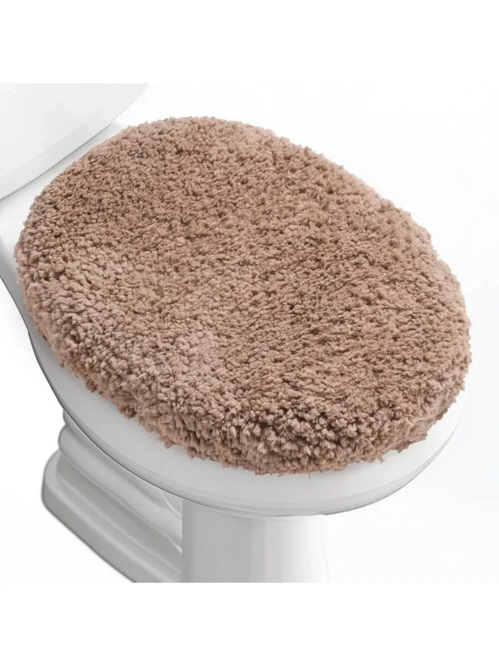 Machine Washable Microfiber Toilet Seat Cover - Adjustable Fit for Elongated